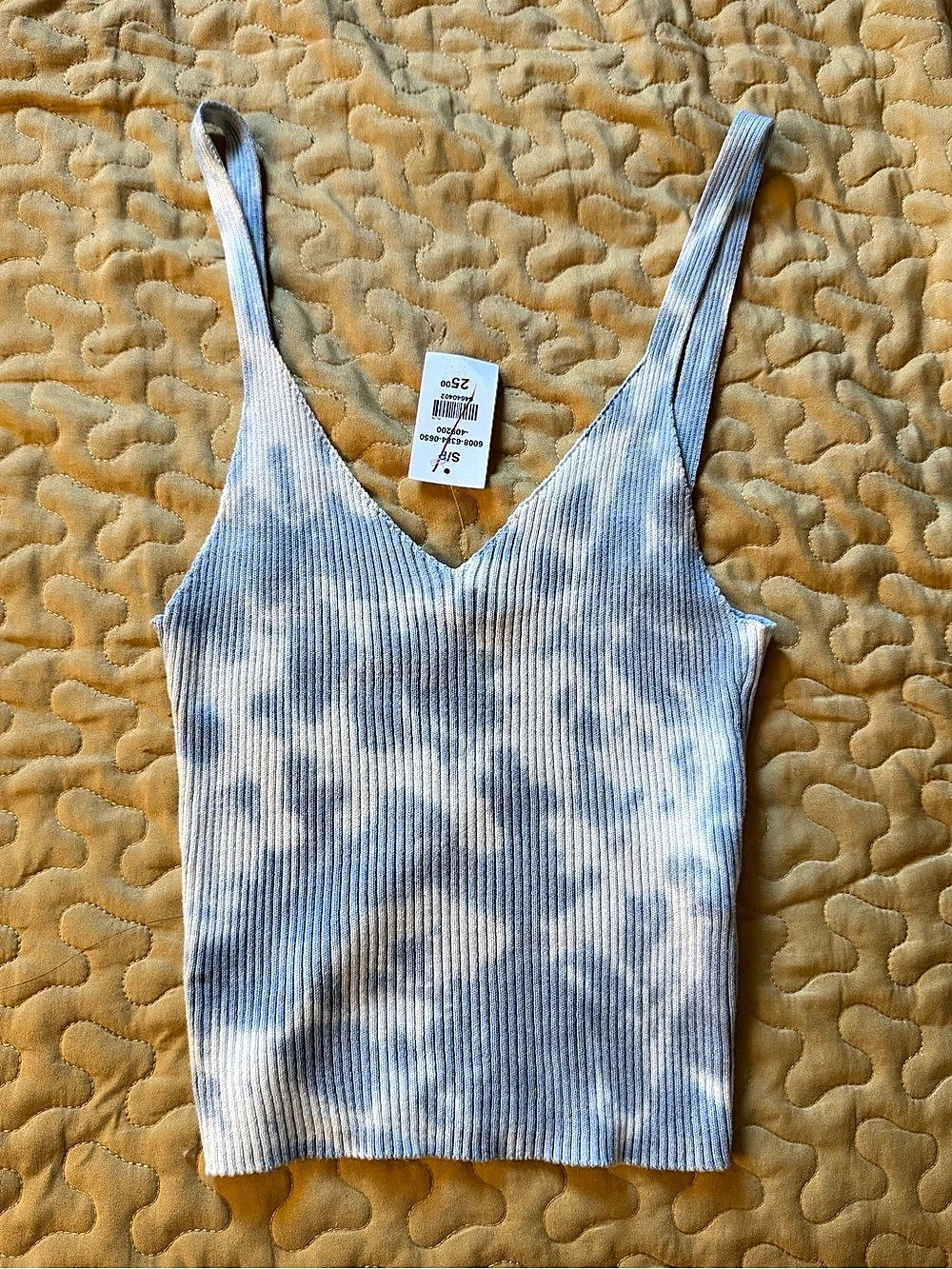 Forever 21 Tie-Dye Tank Top in Blue & White Size Small NWT